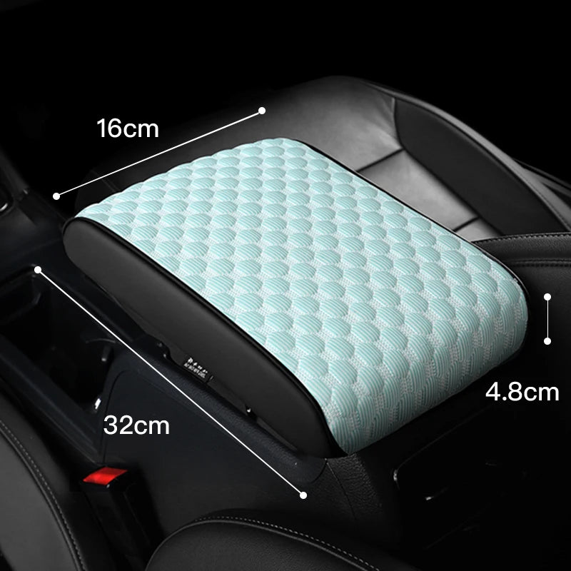 Car Accessories Armrest Cover Cushion In Summer Cooling Material Diamond Shape Central Armrest Cushion Mat 32*16*4.8cm