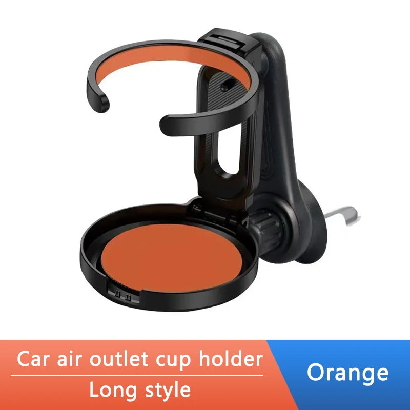 SEAMETAL Foldable Car Air Vent Cup Holder Stable Air Outlet Hook Drink Holder Universal Large-Bearing Auto Bottle Stand Rack
