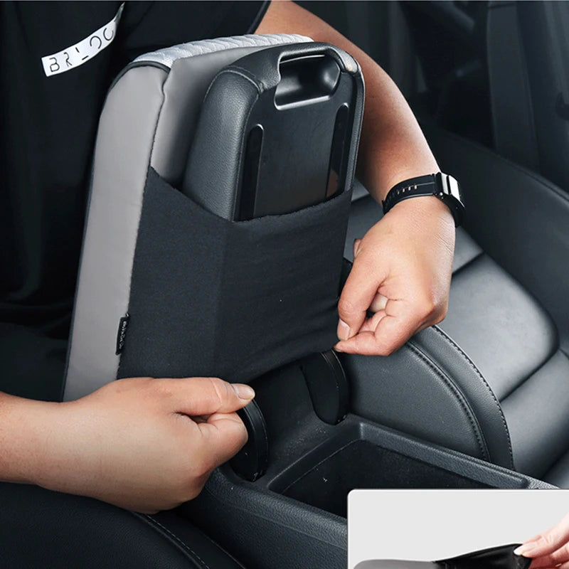 Car Accessories Armrest Cover Cushion In Summer Cooling Material Diamond Shape Central Armrest Cushion Mat 32*16*4.8cm