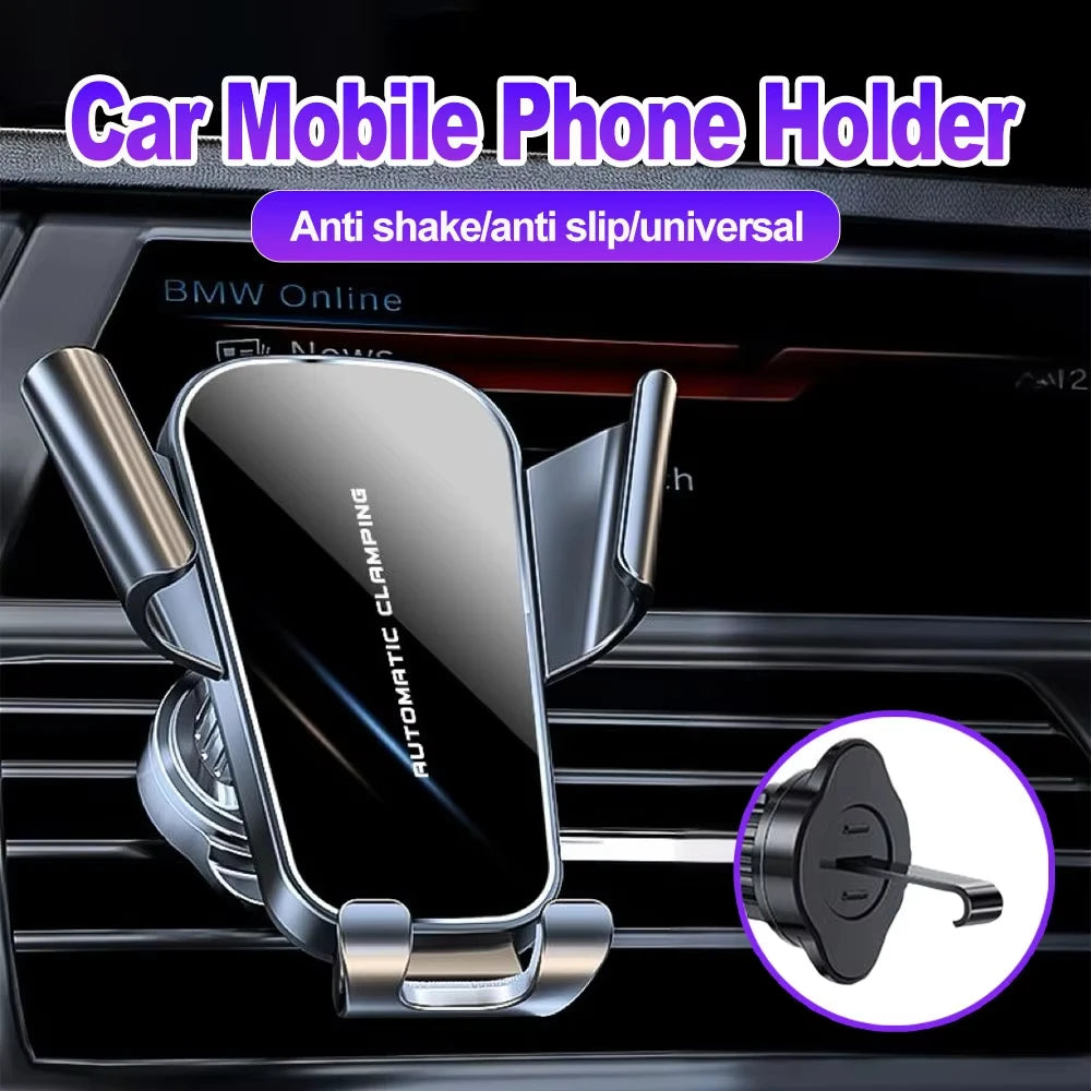 Car Phone Holder Car Air Vent Clip Mount Mobile Cell Stand Smartphone GPS Support For 5-7 Inch Mobile Devices Auto Accessories