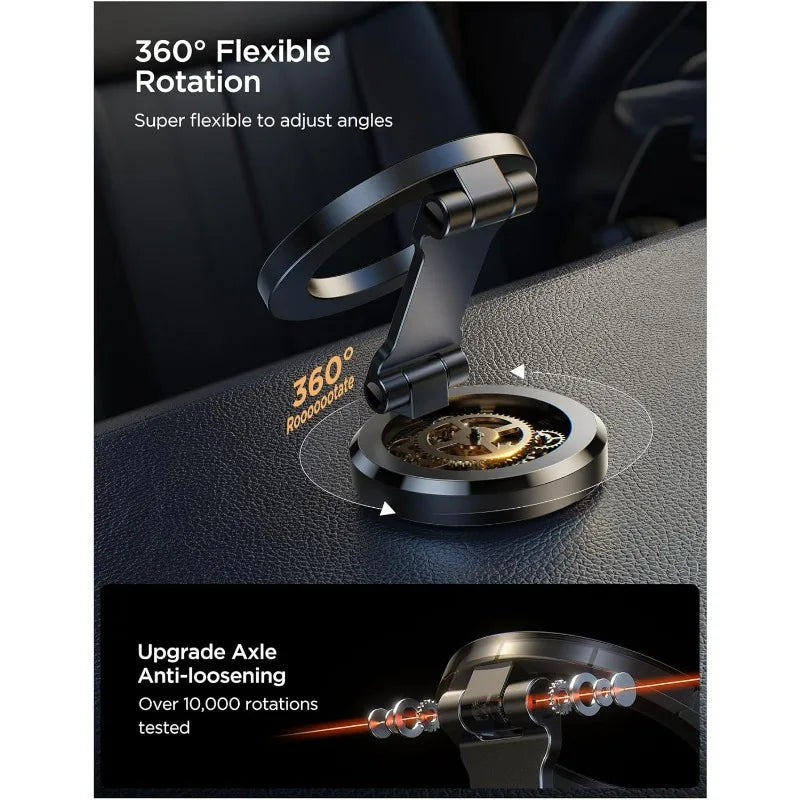 1PCS 360° Adjustable All-Metal Magnetic Phone Holder with Strong Magnet for iPhone 12-17 Series