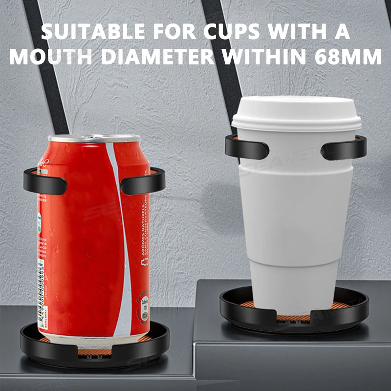 SEAMETAL Foldable Car Air Vent Cup Holder Stable Air Outlet Hook Drink Holder Universal Large-Bearing Auto Bottle Stand Rack