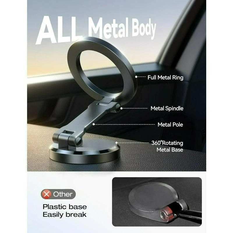 1PCS 360° Adjustable All-Metal Magnetic Phone Holder with Strong Magnet for iPhone 12-17 Series